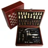 wooden box wine set
