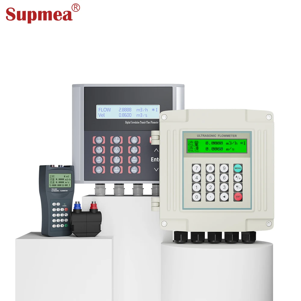 Supmea OEM Clamp on Ultrasonic Flow Meter Wall Mounted Ultrasonic Flowmeter