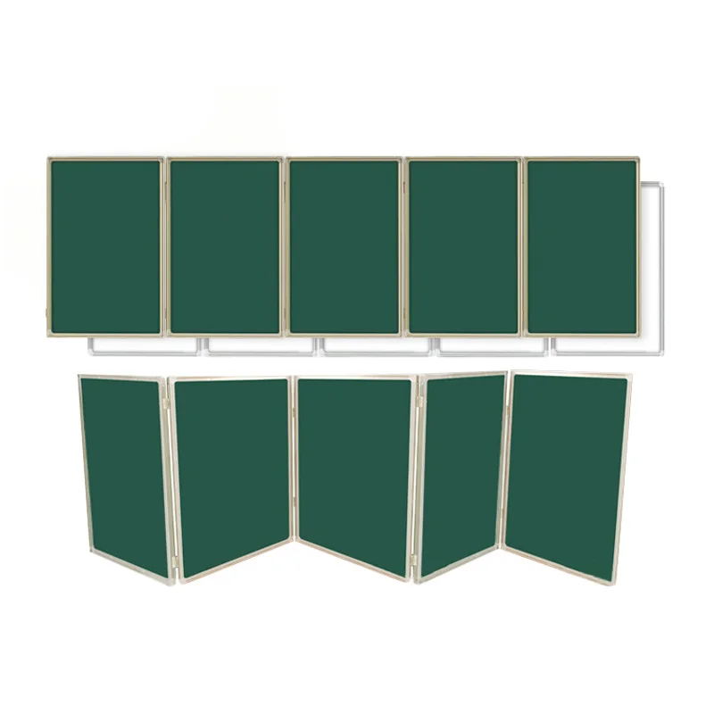 Double Folding Blackboard Interactive Panel Push Pull Blackboard for School Teaching Classroom Office Meeting Chalk Writing