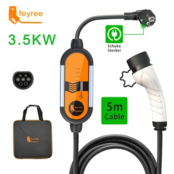 feyree Type 2 to J1772 Type 1 Charging Cable Adapter for EV Charging  Station Electric Car EVSE Charger Plug 16A 3.5KW 32A 7KW (16A)