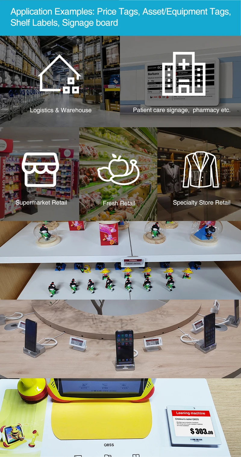 Smart Tag Epaper Digital Price Tag E-Paper for Supermarkets - Hipoink ESL