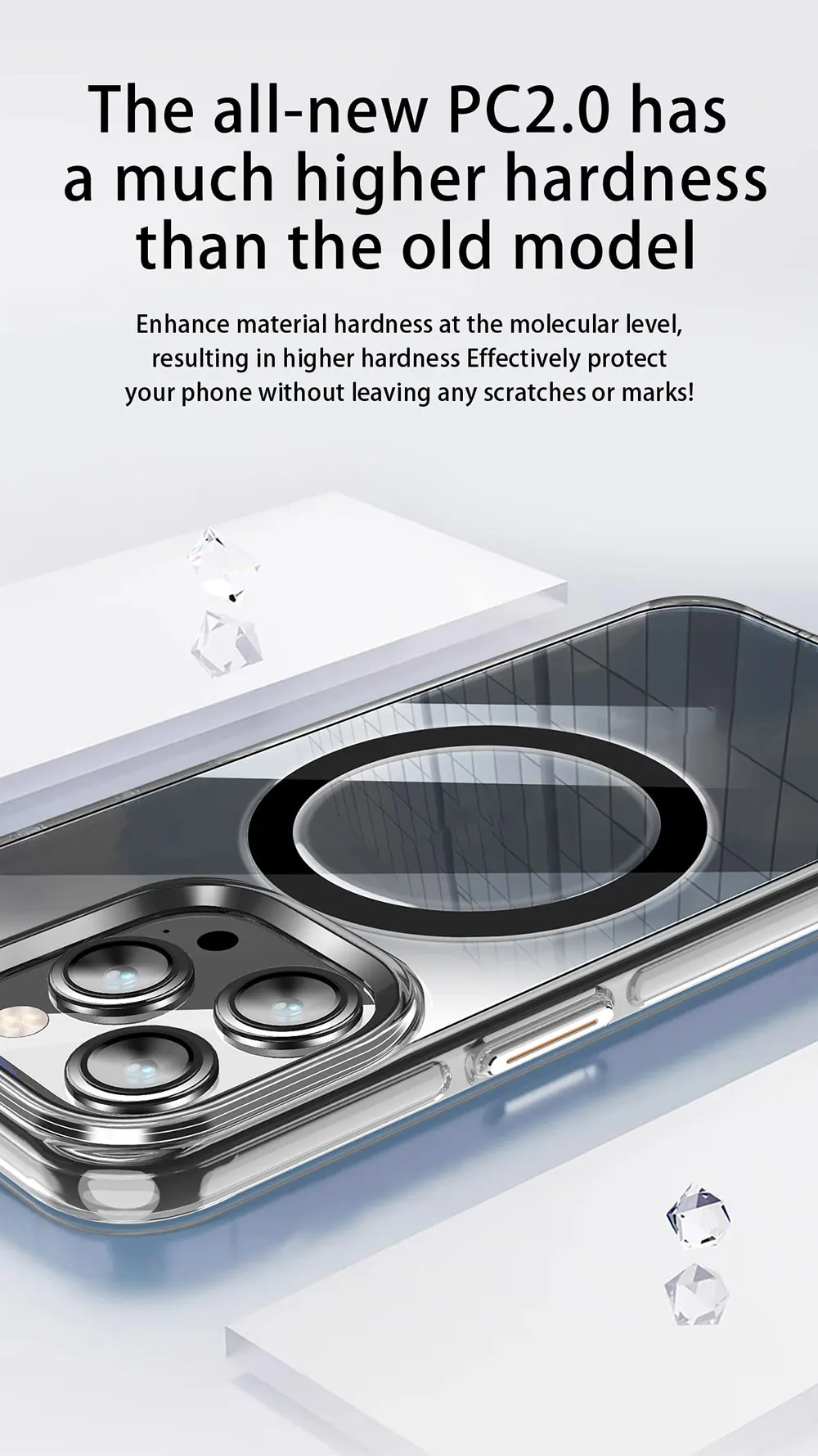 product clear case for iphone 15 14 13 12 plus pro max camera protector magnetic ring phone transparent hard pc  wls82 wlons-11