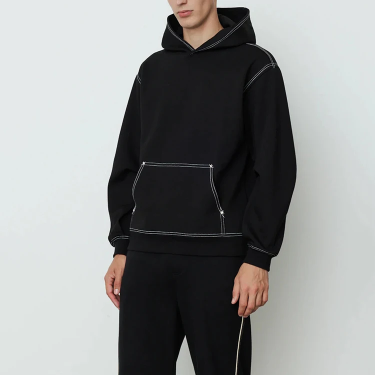 Pullover Contract OEM Custom Contract Stitch Hoodie Men's Oversize White