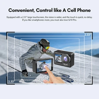 SJCAM SJ10 PRO 4K Action Camera 60 FPS Helmet Cam Six-Axis Gyroscope Anti-Shake 8X Digital Zoom 5G 12M Wifi Sports DVR Camera detail image