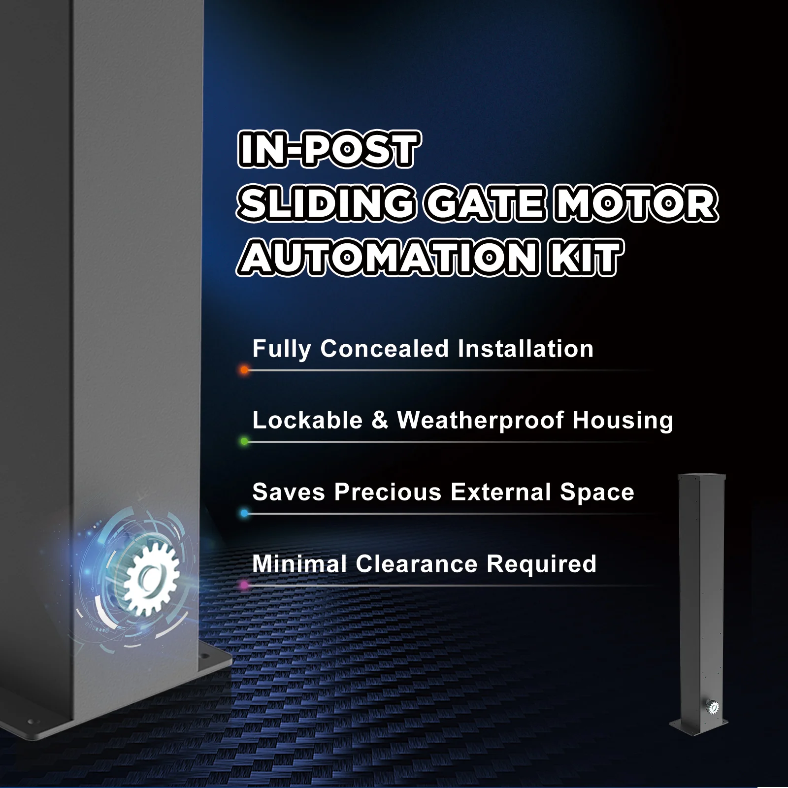 Baroxon In-Post Brushless Sliding Gate Motor Indonesia