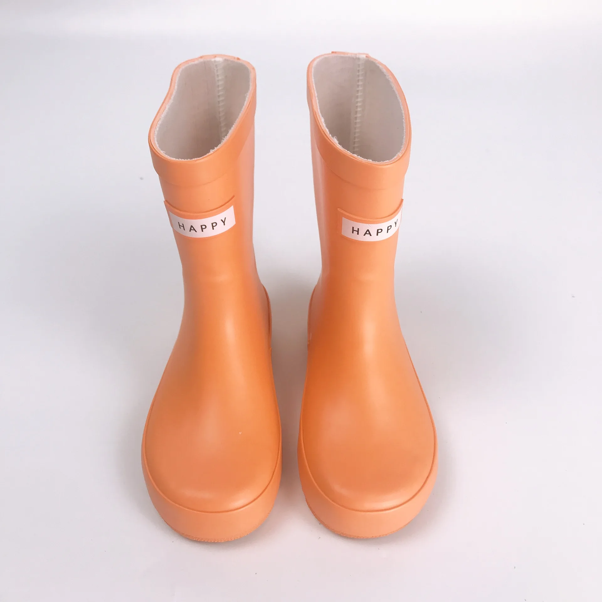 Wholesale Orange Color Non-Slip Kids Natural Rubber Boots