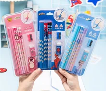 HB Pencil Sharpener Eraser Stationery Set in Blister Card for Students and Office Use