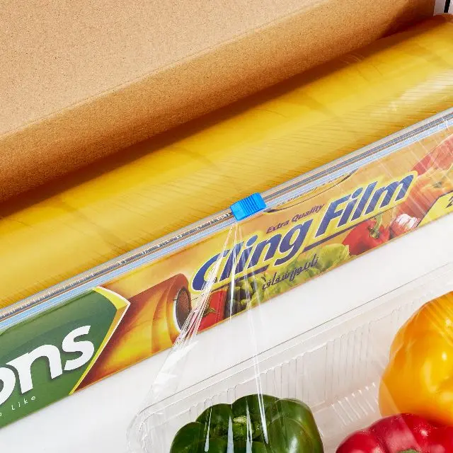 CLING FILM FOOD GRADE PVC TRANSPARENT SAFETY FOOD WRAP  CUSTOMIZED SIZE LOGO BOX PACKING EASY PACKING FAST JUMBO