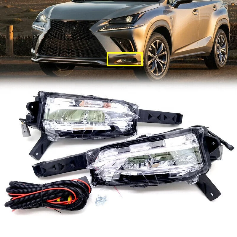 Saivis Front Bumper Fog Light Fog lamp assy for 2015-2017 Lexus NX200t NX300h Left Driver With bulb(s)