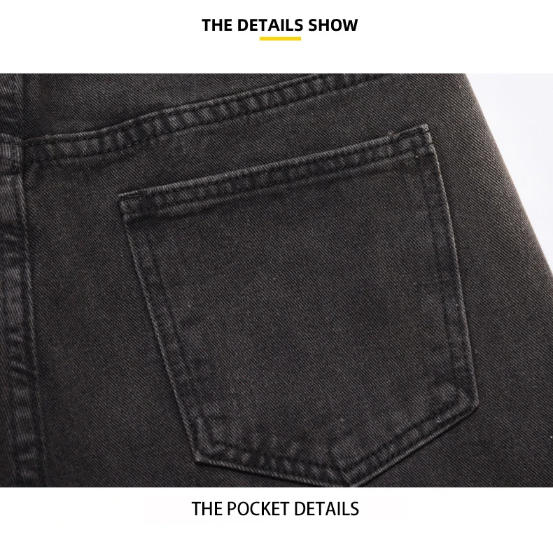 Shop High Quality Black Jeans with Side Zipper for Men