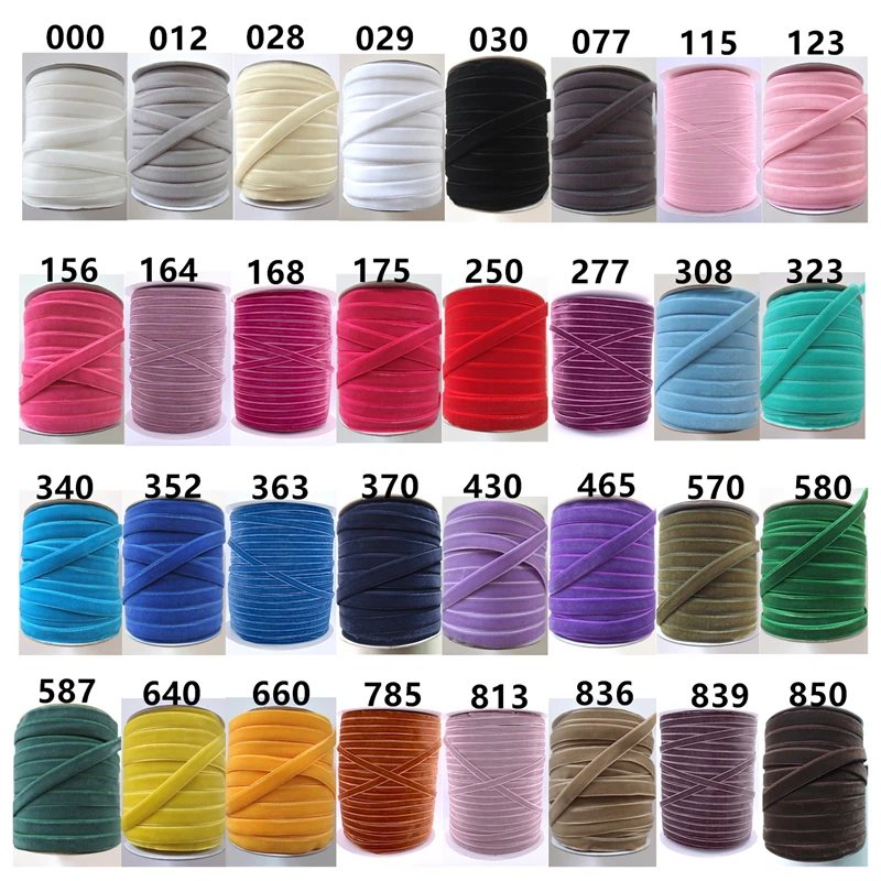 32 Colors Velvet Ribbon 3/8 Single Faced Velvet 9 Mm Ribbons