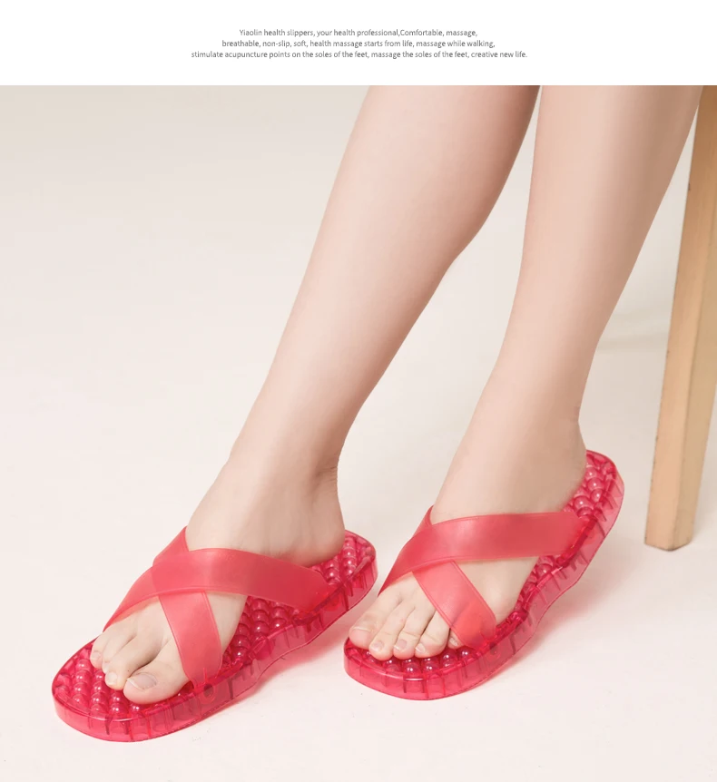 Factory Professional Design Japan Hot Sale Acupuncture Massage Slippers Woman Slide Sandals