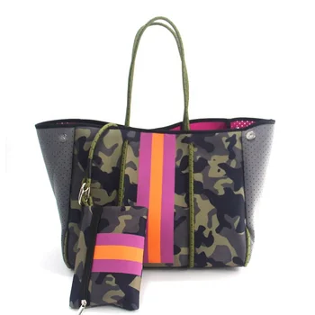2022 Bags Women Handbags Ladies Large Printed Shoulder Handbag Neoprene Beach Bag Wholesale Shopping Tote Bags