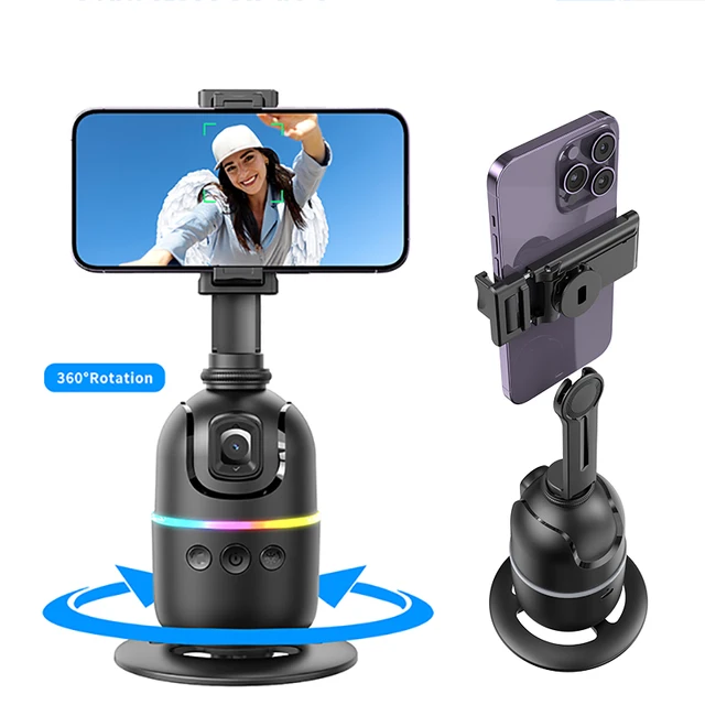 P03 Mobile Phone Camera Selfie Gimbal Stabilizer AI Face Tracking Does Not Require APP Can Be Matched with Tripod Fill Light