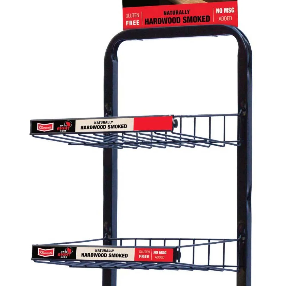 Supermarket 5-Tier Freestanding Metal Snack Holder Shelves Display Stand Sausage Storage Rack