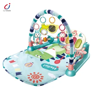 Chengji Multifunctional Infant Activity Musical Playmat Pedal Piano Carpet Baby Play Mat Gym Fitness Rack with Hanging Rattle