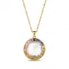 Color diamond round box necklace-empty box