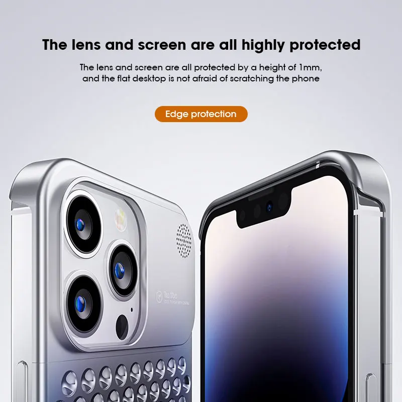 Aromatherapy Aluminum Alloy Metal Mobile Phone Case For Iphone 12 13 14