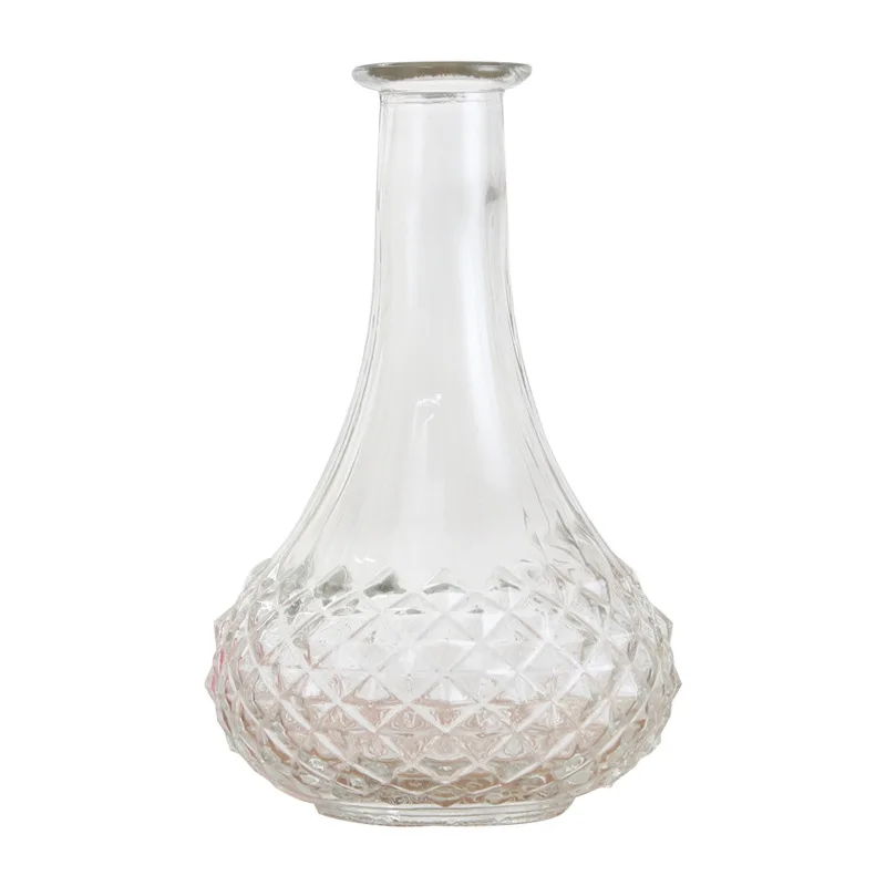 Custom Transparent Bud Pot Bulk Decorative Wholesale Round Nordic Small Mini Cylinder Clear Flower Glass Vases for Wedding Table