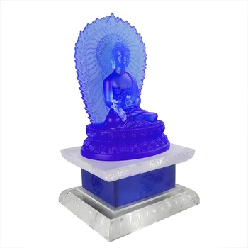 Wholesale Crystal Glass Manufacturer Original Pharmacists Buddha Statues for Fengshui Decor