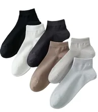 Classical Plain Mesh Men's Short Custom Cotton Business Socks Summer Men Casual Ankle socks Wholesale