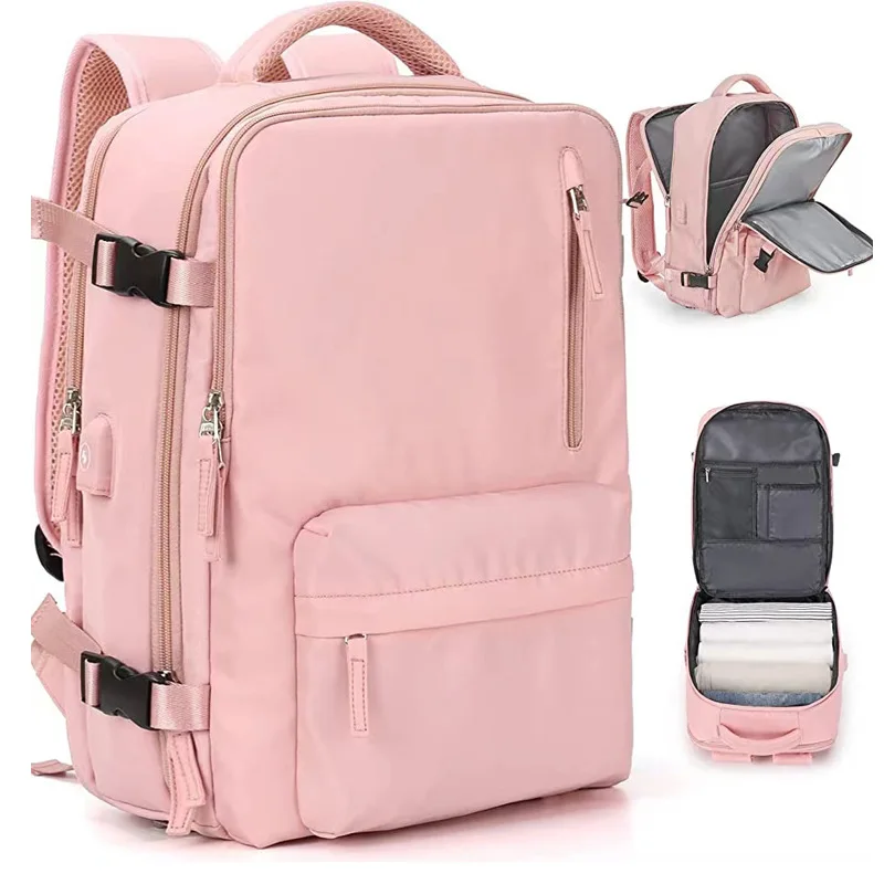 Women's travel backpack with large capacity for laptop, clothes and shoes