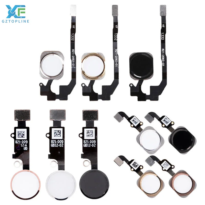 Home Button Flex for iphone 5 5s 6 6s 6splus 7 7plus 8 8plus YF Home Button with Fingerprintes Sensor
