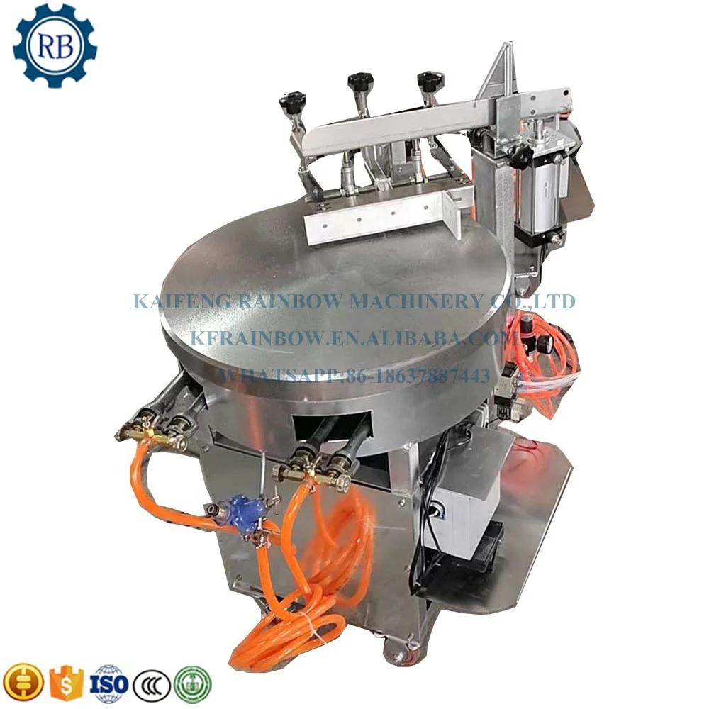 Electric Gas Heating Rotating Automatic Pancake Hot Plate Crepe Maker Making Machine With Customized Diameter