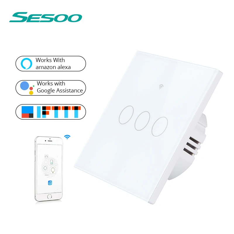 EU UK US Standard Infrared Sensor Glass Panel Switch Wall Light Switch Hand wave IR Sensor Switch