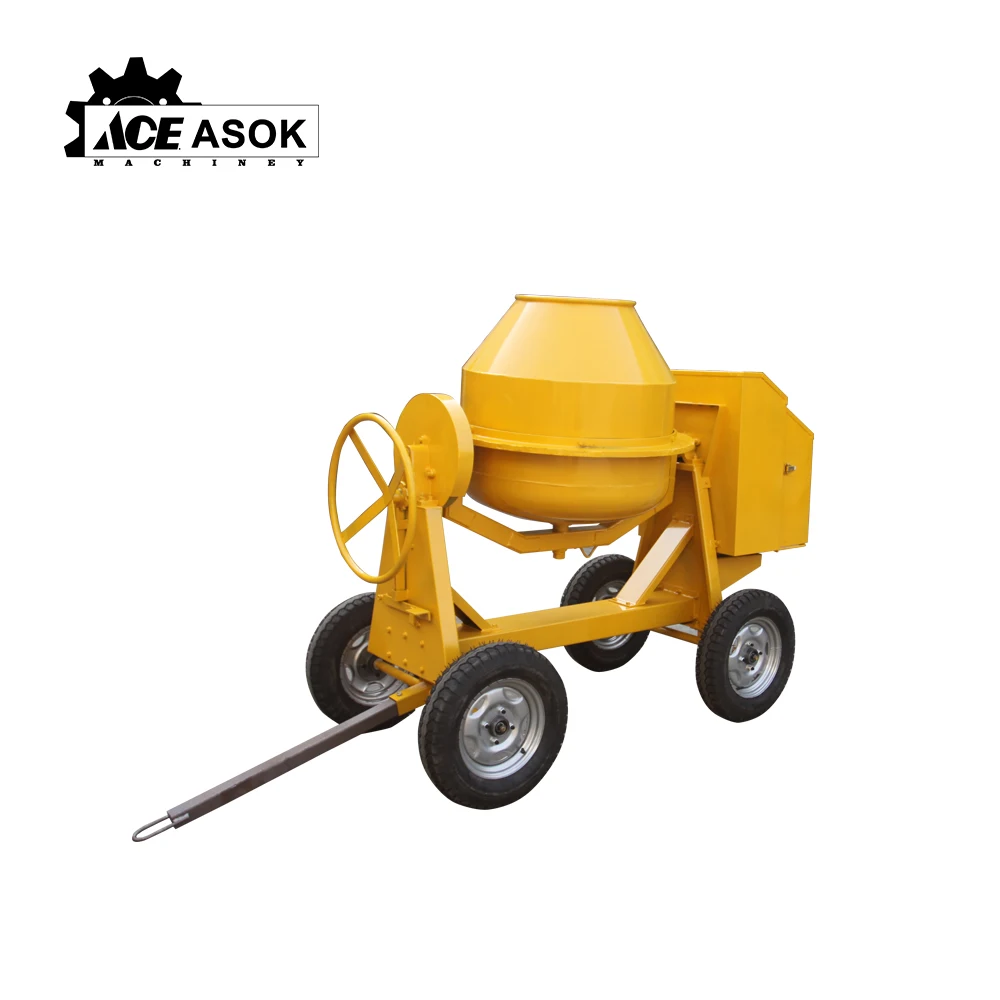 350L Two wheels Portable Electric Concrete Mixer in Africa