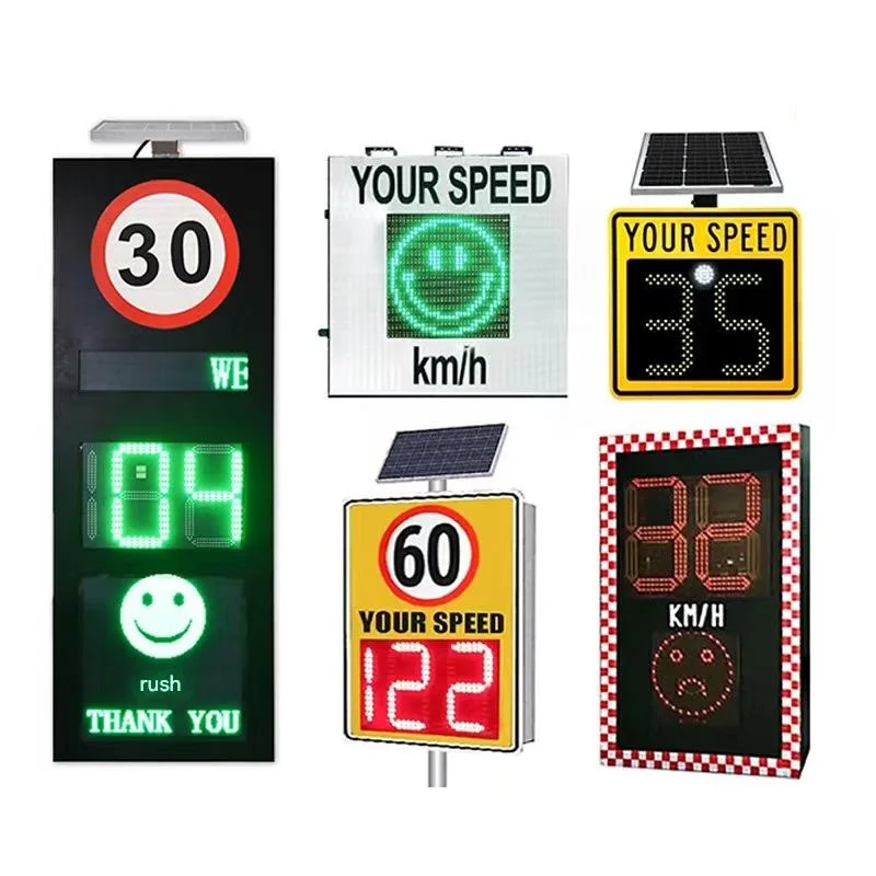 Polic Speed Limit Measuring Solar Radar Enforcement Aluminum Blank Traffic Signs for Traffic in the USA