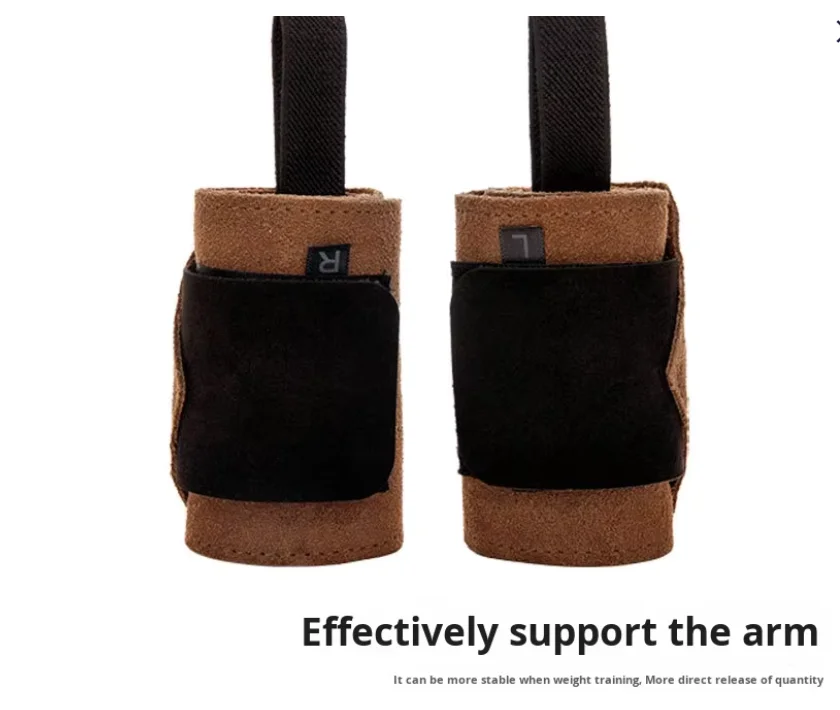 Leather Sports Wristband for Weightlifting and Push-Ups Sweat-Absorbing product detail 3