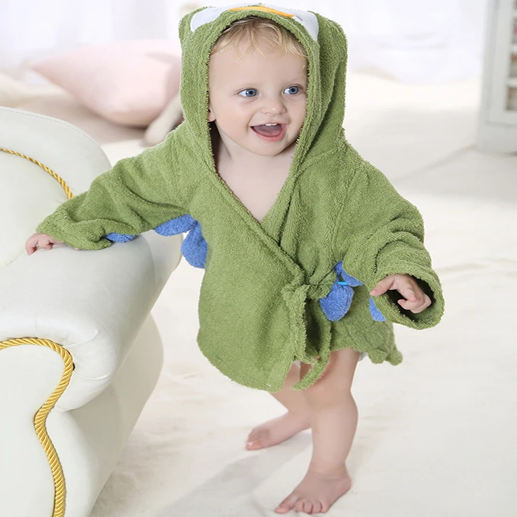 Детский банный халат с капюшоном для мальчиков
