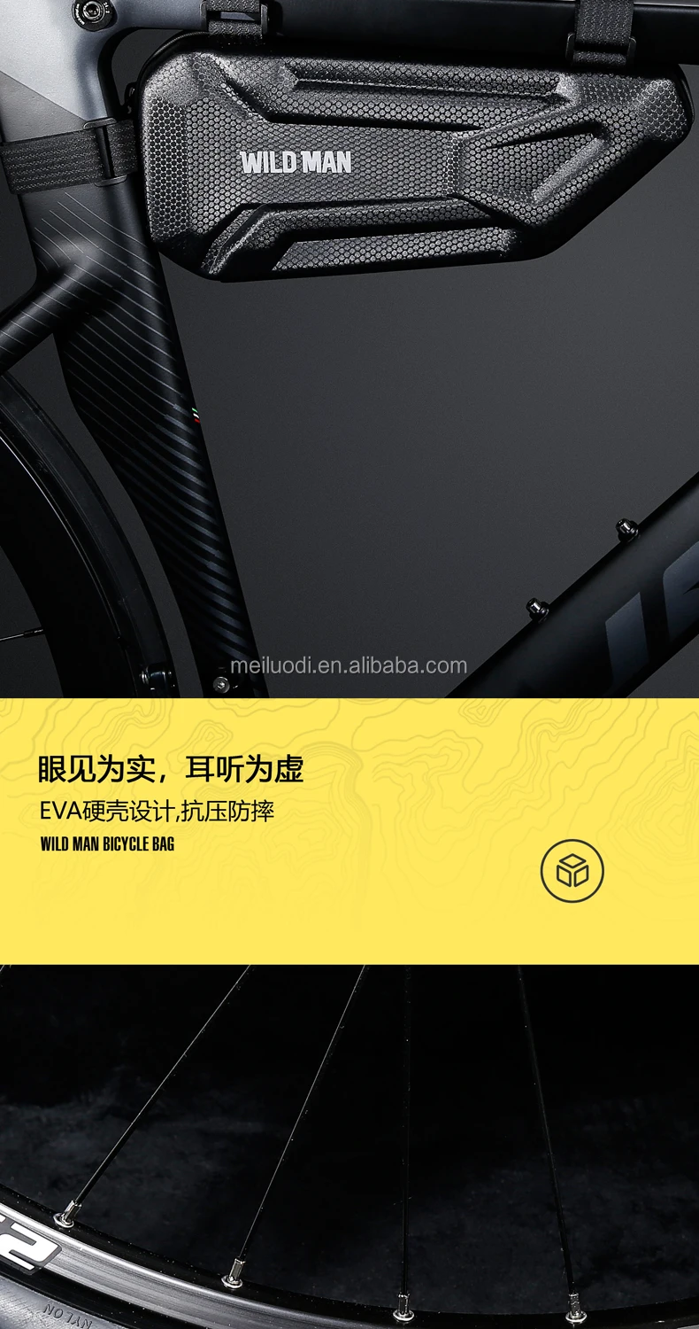 Wild Man Xt4 1.5l Waterproof Mountain Road Bike Top Tube Cycling Pouch Bicycle Triangle Frame
