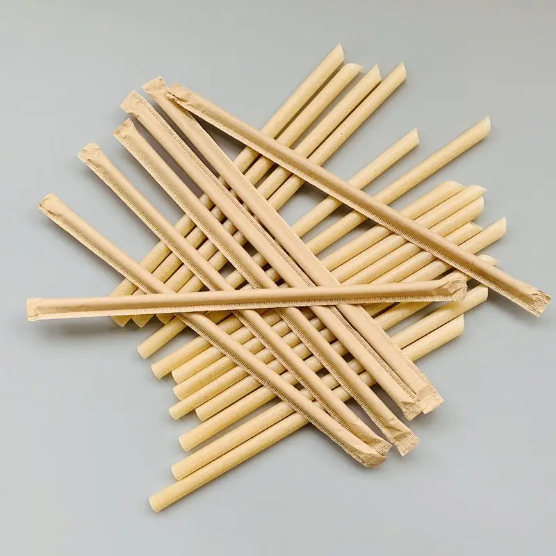 Лидер продаж питьевые соломинки из пла-сахарного тростника 100% бумажная обертка 6 мм 8 12 биоразлагаемые