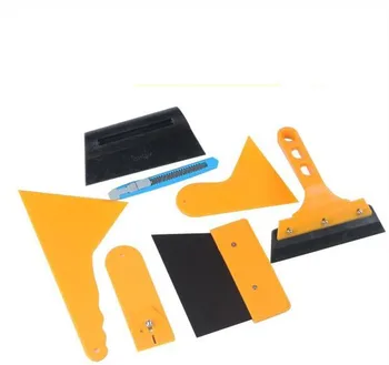 High flexible 7 in one installing squeegee packing tools car wrapping window tint vinyl cutting tools