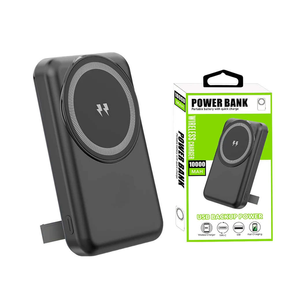 Power Bank 10000mAh Con Ricarica Rapida E Wireless, Display LED E Custodia In Alluminio