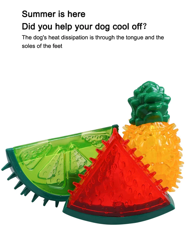 2023 New Summer Ecofriendly Frozen Indestructible Teething Squeaky Tpr