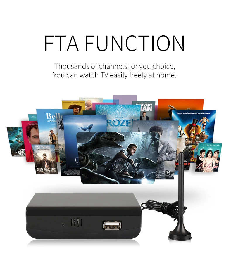 Digital cable tv hd dvb-t2 modulator MPEG 4 FTA DVB T2 Biss Terrestrial Receiver HD Set Top Box