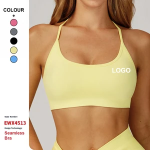 Custom High-Quality Seamless Camisole Bra Beautiful Back Quick-Drying Sports Bra Women'S Gym Running Fitness Yoga Top