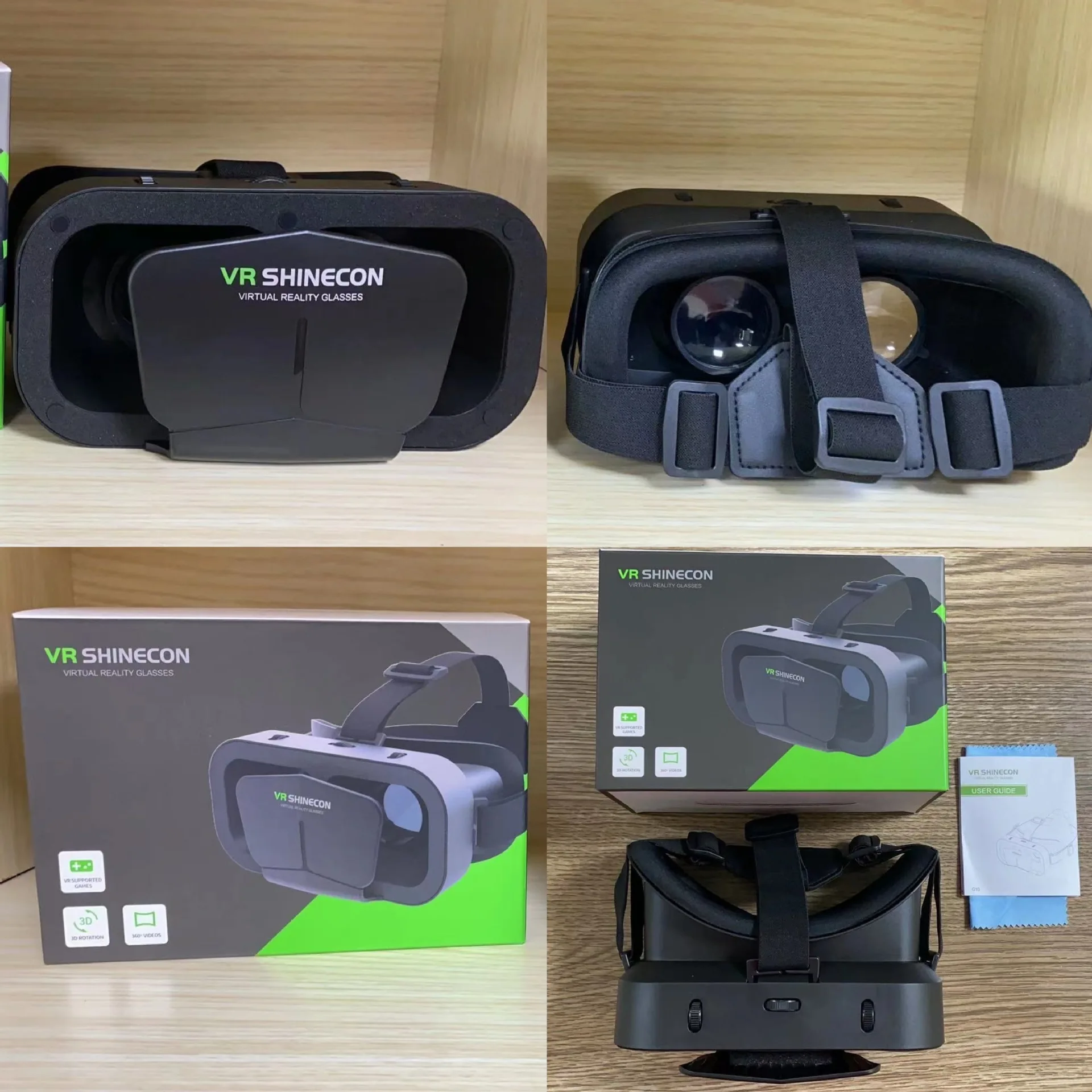 Auriculares VR SHINECON de realidad virtual 3D VR: casco con gafas inteligentes para inmersión en teléfonos inteligentes