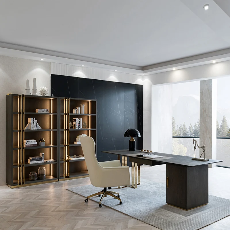 Italian Design Office Desk - Luxury Modern Marble Top