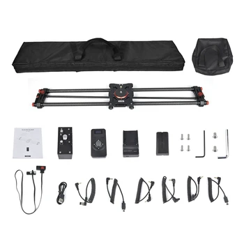 YELANGU L80RC Professional Motozied Video Camera Slider Carbon Fiber Track Rail with Mute Motor Time Lapse Wireless Control detail image