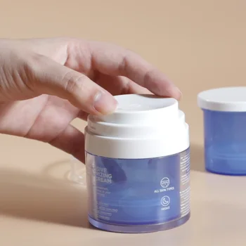 Eco Friendly PCR Empty AS 30g 50ml 1.7OZ Plastic Acrylic Round Cosmetic Packaging Skin Care Airless Dispenser Face Cream Jar