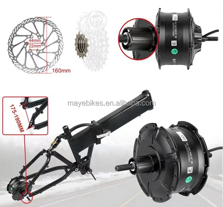 Bafang Ebike Fat Tire Motor 48v 1000w Electric Beach Bike Rear Wheel