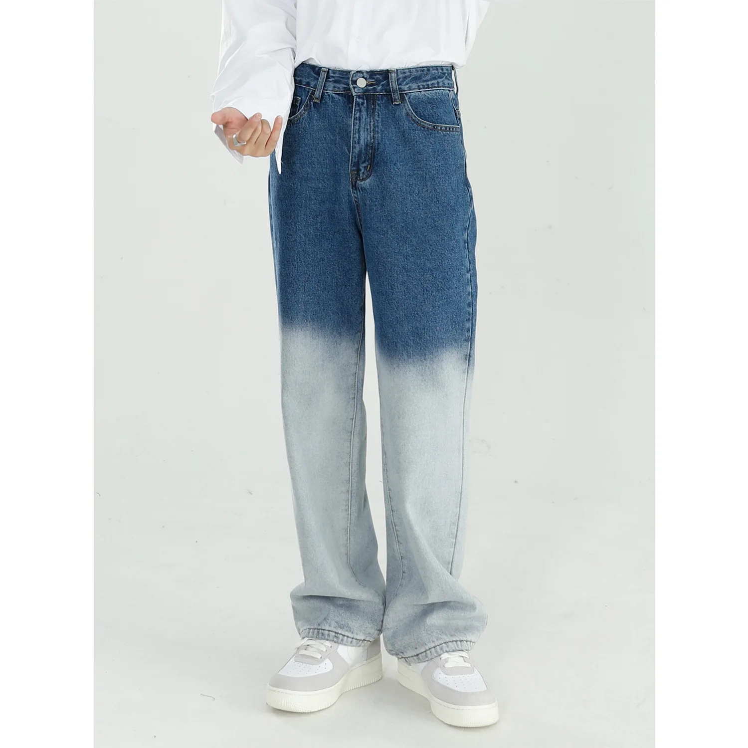 Уличная одежда размера плюс, мужские джинсы tie dye, винтажные мужские джинсы в стиле хип-хоп, прямые джинсы