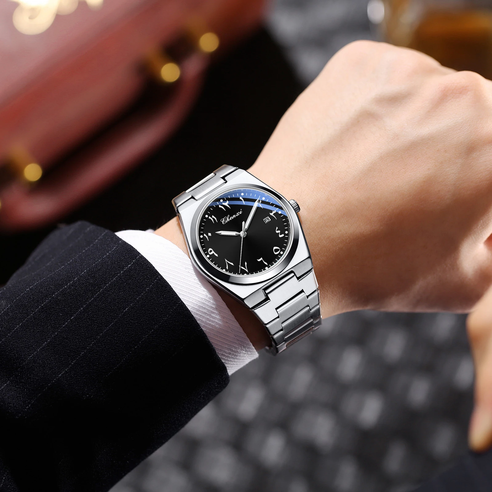 CHENXI 6832 Classic Eastern Arabic Numerals Men's Quartz Watch