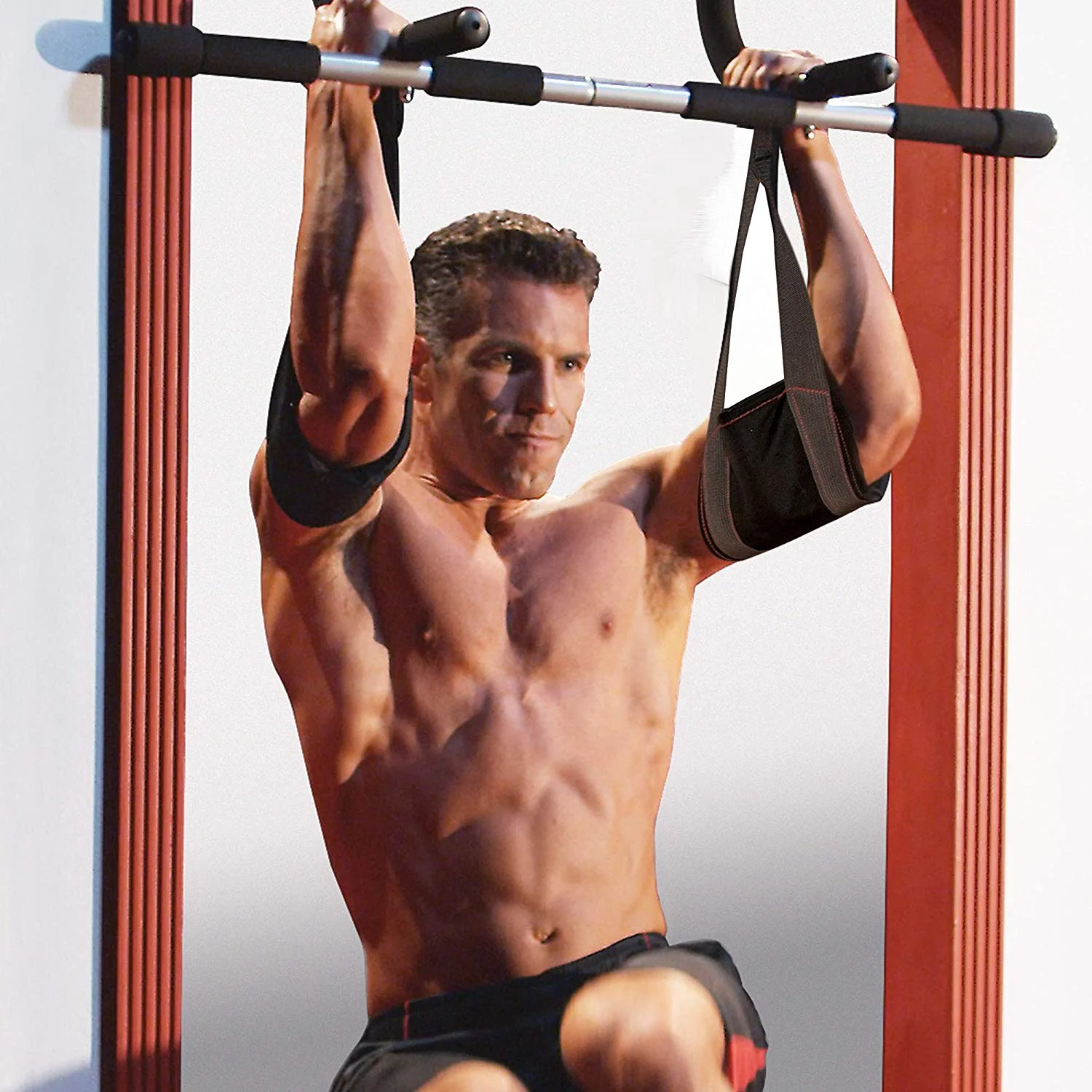 2Pcs Abdominal Muscle Training Straps AB Hanging Sling Belt Pull Up Leg Raiser Sports Fitness Exercise Equipment for Men Women Home Gym Workout 