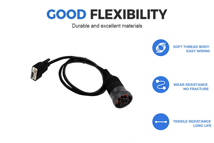 product custom cables obd2 obd ii j1939 automobile can bus 9 pin deutsch harness-5