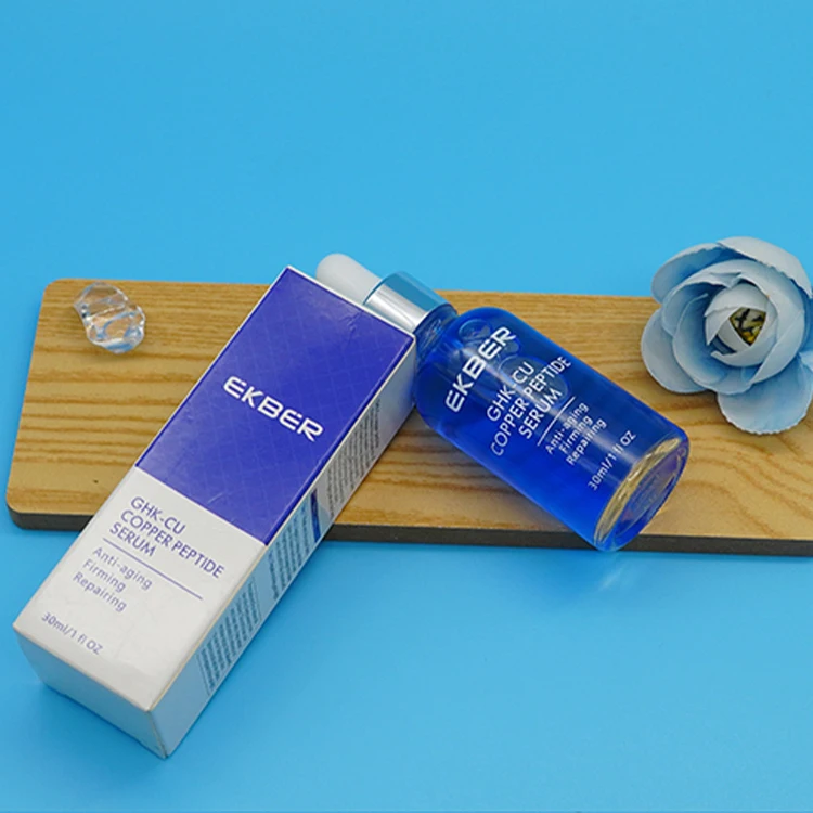 EKBER Low MOQ Customized Facial Serum Ghk-cu Copper Peptide Serum  Anti-aging Ghk-cu Essence Private Label